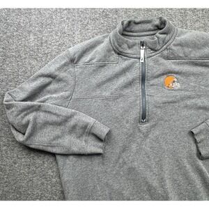 Cleveland Browns Vineyard Vines Sweatshirt Mens Gray‎ 1/4 Zip Size XL